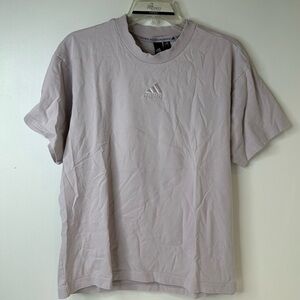 adidas U Co G T Funny Printing Sports Round Neck Short Sleeve Pink T-Shirt